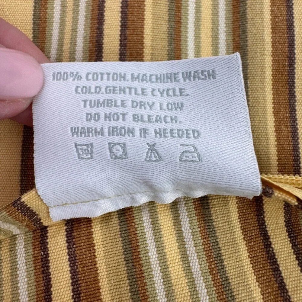 Restoration Hardware Pillow‎ Covers Yellow Striped 20